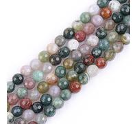 Gem-Inside Perles rondes à facettes en pierre semi-précieuse naturelle de 6 mm pour la fabrication de bijoux Fil de perles de 38,1 cm fait à la main