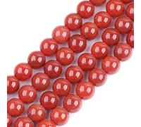 GEM-Inside Perles rondes en agate rouge de 6 mm pour la fabrication de bijoux 38,1 cm