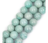 Gem-Inside Perles rondes en amazonite naturelle de qualité 12 mm pour fabrication de bijoux Fil de 38,1 cm