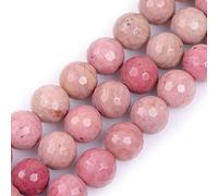 GEM-Inside - Perles rondes en jaspe rhodochrosite rouge de 12 mm pour la fabrication de bijoux - Fournitures artisanales - 38,1 cm
