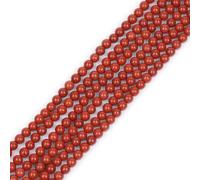 Gem-Inside Perles rondes en jaspe rouge naturel de 4 mm pour fabrication de bijoux - 38,1 cm
