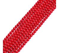 Gem-Inside Perles rondes en pierre précieuse de 6 mm pour la fabrication de bijoux Corail naturel teint de 38,1 cm - 63 à 66 pièces par fil