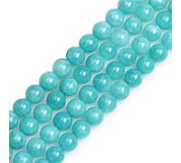 Gem-Inside Perles rondes en pierre semi-précieuse de 10 mm pour la fabrication de bijoux et les loisirs créatifs - 38,1 cm
