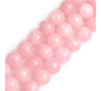 Gem-Inside Perles rondes en quartz rose naturel de 16 mm pour fabrication de bijoux - Fil de 38,1 cm