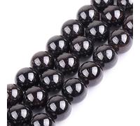 Gem-Inside Perles rondes lisses en grenat naturel de 14 mm - Pierre d'énergie - Pour fabrication de bijoux - 38 cm
