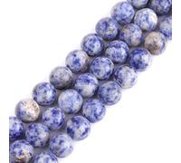 Gem-Inside Perles semi-précieuses rondes en sodalite bleue 12 mm pour la fabrication de bijoux 38,1 cm