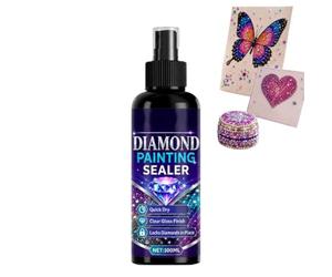 Gem Painting Finish Spray - 100ml Diamant Mastic Spray Pour Art | Kit de Protection Transparent à Séchage Rapide | Vernis Brillant pour Puzzles de Peinture de Diamants Résistant aux UV, Longue Durée