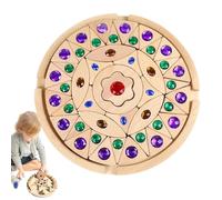 Gem Toys For Kids - Wood 29cm, Wooden Learning Set, Glitter Stacking Pattern Pieces | Creative Building Kit, Early Learning Educational Play For Holiday, Birthday, Preschool Fun