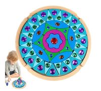 Gem Toys For Kids - Wood 29cm, Wooden Learning Set, Glitter Stacking Pattern Pieces | Creative Building Kit, Early Learning Educational Play For Holiday, Birthday, Preschool Fun