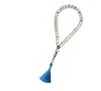 Gemaltic Chapelet de Guérison en Cristaux Tasbeeh 33 Perles, 8mm, Perles de Prière en Pierres Naturelles pour Méditation, Guérison Spirituelle et Prière Islamique (Clear Quartz)