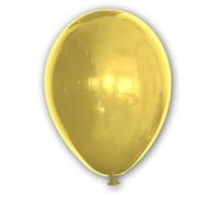 GEMAR Pack de 100 Ballons en Latex Ronds Or métallisé 10"/25 cm