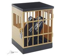 Gemaxvoled Boîte de verrouillage de prison pour téléphone portable, cage verrouillable, pour salle de classe, famille, fête (doré)