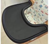 Gembebe Stokke Tripp Trapp Set de table en silicone pour chaise haute | Léger | Passe au lave-vaisselle | Facile à nettoyer (noir)
