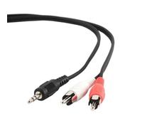 Gembird 0.2m, 3.5mm/2xRCA, M/M câble audio 0,2 m 3,5mm Noir, Rouge, Blanc