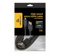 Gembird 1.8m HDMI-M/micro HDMI-M câble HDMI 1,8 m HDMI Type A (Standard) HDMI Type D (Micro) Noir
