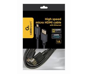 Gembird 1.8m HDMI-M/micro HDMI-M câble HDMI 1,8 m HDMI Type A (Standard) HDMI Type D (Micro) Noir