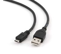 Gembird 1.8m USB 2.0 A/Micro-B M - Câble USB 2.0 vers Micro USB, 1.8m, Couleur Noir