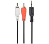Gembird 5m, 3.5mm/2xRCA, M/M câble audio 3,5mm Noir, Rouge et Blanc