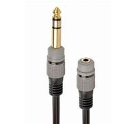 Gembird A-63m35f-0.2m Cable De Audio 0.2 M 6.35mm 3.5mm Noir