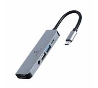 Gembird A-CM-COMBO5-02 Adaptateur multiport USB Type-C 5-en-1 (Hub + HDMI + PD + Stereo Audio)