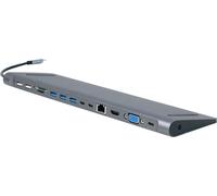 Gembird A-CM-COMBO9-01 gembird USB Typ-C 9-in-1 Kombi Adapter spacegrau