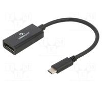 Gembird Câble adaptateur USB-C vers DisplayPort A-CM-DPF-02 4K 15 cm Noir