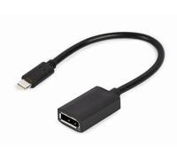 Gembird A-CM-DPF-02 câble vidéo et adaptateur 0,15 m USB Type-C DisplayPort Noir