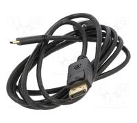 Cablexpert - Câble adaptateur - 24 pin USB-C (M) pour DisplayPort (M) - USB 3.1 - 2 m - support pour 4K60Hz, support pour 2K60Hz - noir
