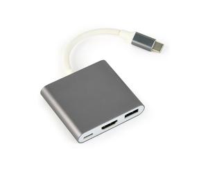 Gembird A-CM-HDMIF-02-SG adaptateur graphique USB 3840 x 2160 pixels Gris