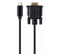 Gembird A-CM-VGAM-01 câble vidéo et adaptateur 2 m USB C VGA (D-Sub) Noir