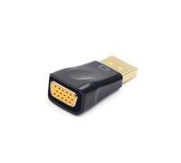 Gembird A-DPM-VGAF-01 Adaptateur DisplayPort Mâle vers VGA Femelle Noir - Résolution 1920x1200 - Dimensions 22x41x14mm - Compatible Hot Swap
