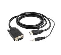 Gembird A-HDMI-VGA-03-6 câble vidéo et adaptateur 1,8 m HDMI Type A (Standard) VGA (D-Sub) + 3,5 mm Noir