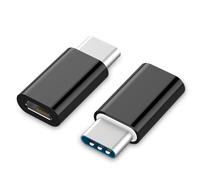 Gembird Adaptateur USB A-USB2-CMMF-01 – USB-C mâle vers micro-USB type B femelle, Noir, 10 Gbit/s