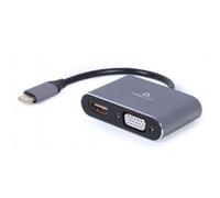 Gembird Adaptador USB Type-C a HDMI /VGA Gris