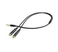 Gembird !Adaptateur audio microphon 3,5 mm mini jack/4pin/0. câble audio 0,2 m 2 x 3,5 mm 3,5 mm noir