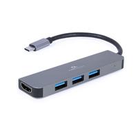Hub Multiport USB-C® (USB 3.1) Gembird A-CM-COMBO2-01 gris