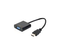 Gembird Adaptateur HDMI vers VGA - A-HDMI-VGA-04 - Conversion numérique/analogique, résolution max 1920x1080@60Hz, Chipset CH7101, câble 0.15m