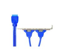 Gembird Adaptateur Interface IDE vers USB 3.2 Gen 1 (3.1 Gen 1), 2 Ports USB-A, Bleu, Conforme RoHS, Certification UL/ISO 9002, Réf: CC-USB3-RECEPTACLE