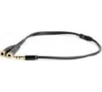 Gembird !Adaptateur microphone audio 3,5mm mini-jack/4 broches/0. Câble audio 0,2 m 2 x 3,5mm 3,5mm noir