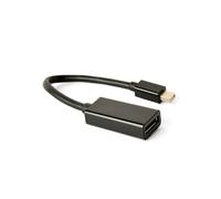Gembird Adaptateur Mini DisplayPort Mâle vers DisplayPort Femelle 4K UHD (3840x2160) 1.2 - 0.15m Noir - A-MDPM-DPF4K-01