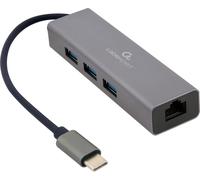 gembird Adaptateur réseau USB-C Gigabit Hub 3 ports USB 3.1
