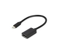 Gembird Adaptateur USB-C vers DisplayPort 4K 60Hz, câble 0.15m, noir - Connecteur USB Type-C mâle vers DisplayPort femelle, résolution 3840x2160 pixels