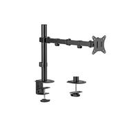 Gembird Bras Moniteur Ajustable pour Écrans 17″-32″ - Pivotant ±90°, Inclinaison ±45°, Rotation 180°, Compatible VESA 75/100, Support Jusqu’à 9 kg, Gestion Câbles, Fixation Bureau