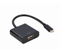 Cablexpert - Adaptateur vidéo - 24 pin USB-C mâle pour HDMI femelle - 15 cm - noir - support pour 4K30Hz