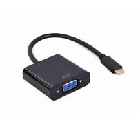Gembird Câble adaptateur USB-C vers VGA – 15 cm, polyvalent – Noir