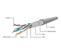 Gembird - Câble en vrac - 304.8 m - FTP - CAT 5e - bloqué - gris G