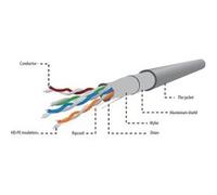 Gembird - Câble en vrac - 304.8 m - FTP - CAT 5e - solide - gris G