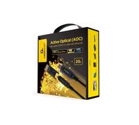 Gembird Câble Optique Actif HDMI 2.0 20m, Ethernet, 4K UHD 60Hz, 18 Gbit/s, Connecteurs Plaqué Or, Fibre Optique, HDCP 1.4/2.2