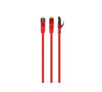 Gembird Câble Réseau Cat6a S/FTP (S-STP) Rouge 15m, Connecteurs RJ-45 Mâle Plaqué Or, Cuivre AWG27, LSZH, 500 MHz PP6A-LSZHCU-R-15M