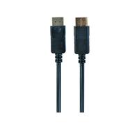 Gembird CC-DP-1M : Câble DisplayPort Mâle/Mâle 1m, Noir, Connecteurs DisplayPort, Poids 142g, Dimensions Emballage 150x25x150mm